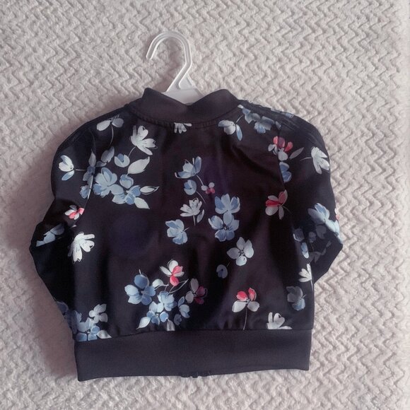 Adidas Girls Floral Satin Bomber Track Suit Jacket Size 2T - Picture 5 of 8
